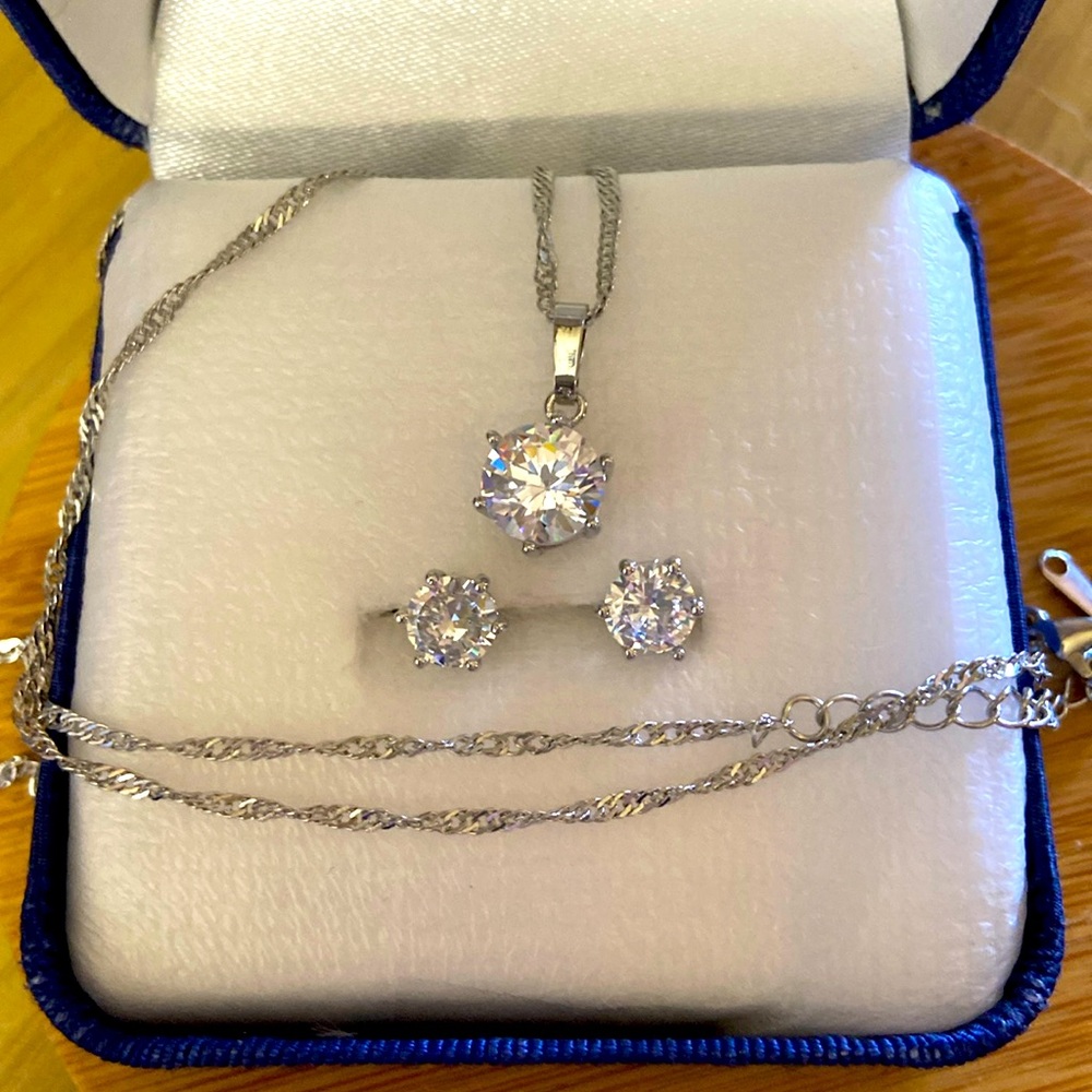 CZ Necklace and Earrings set